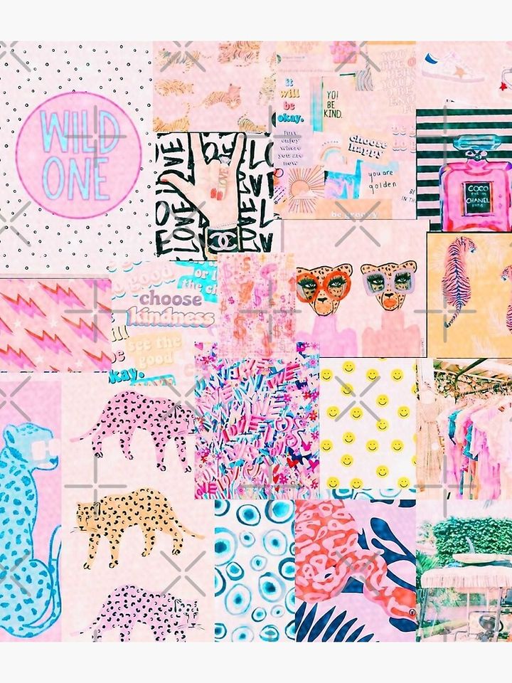 Pastel preppy collage Backpack