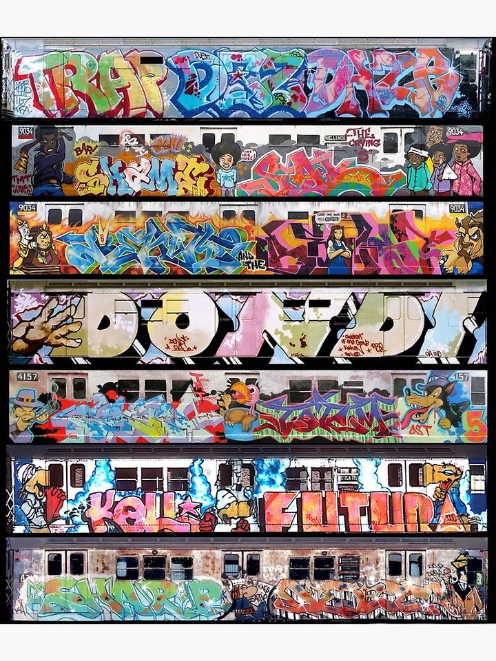 New York Subway graffiti Premium Matte Vertical Poster