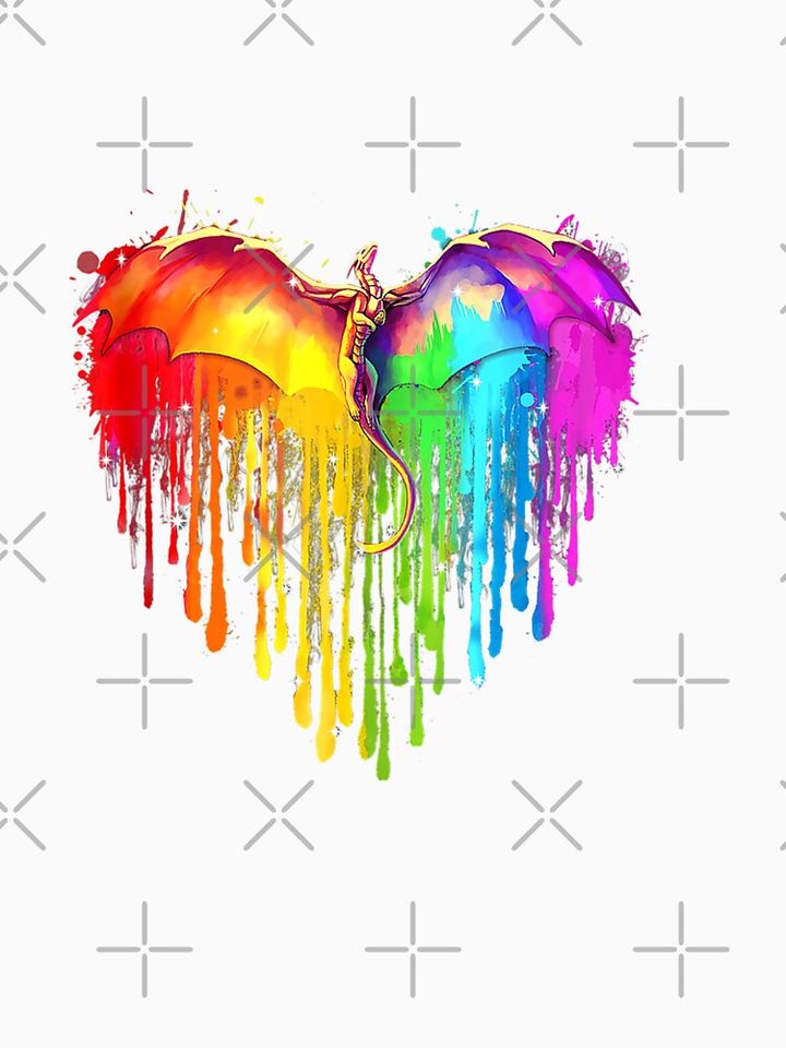 LGBT Dragon Rainbow Heart LGBT Pride Rainbow Dragon heart  Tank Top
