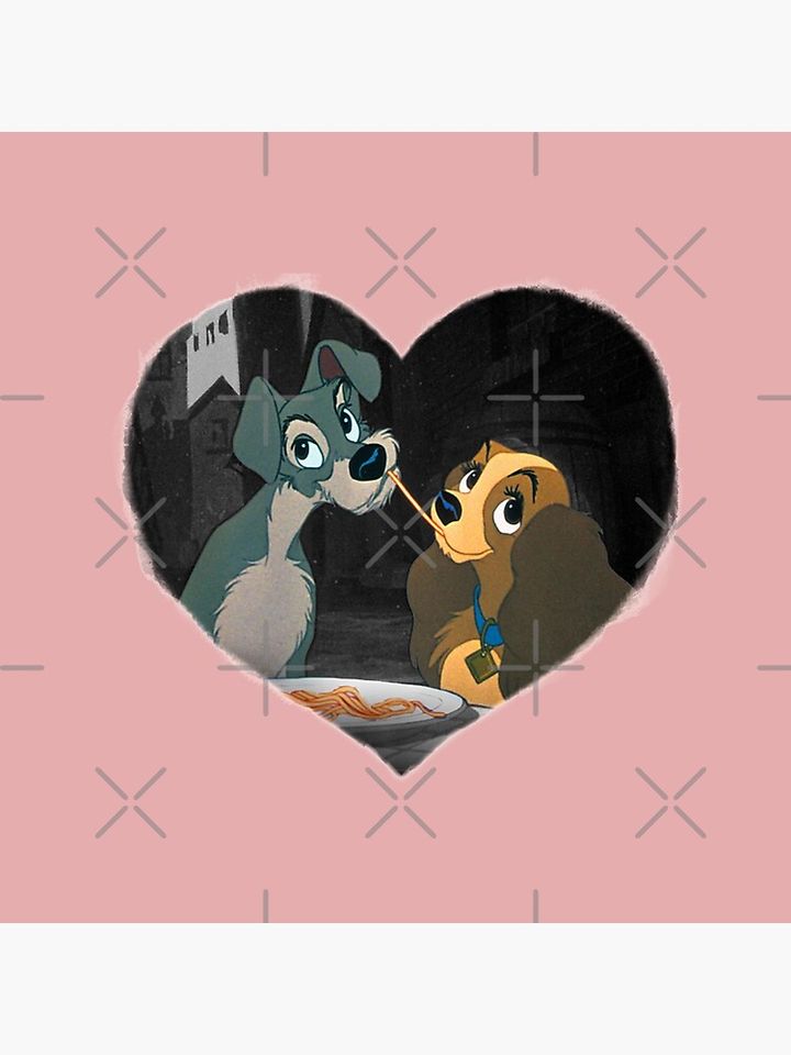 Lady and the Tramp First Kiss Pillow