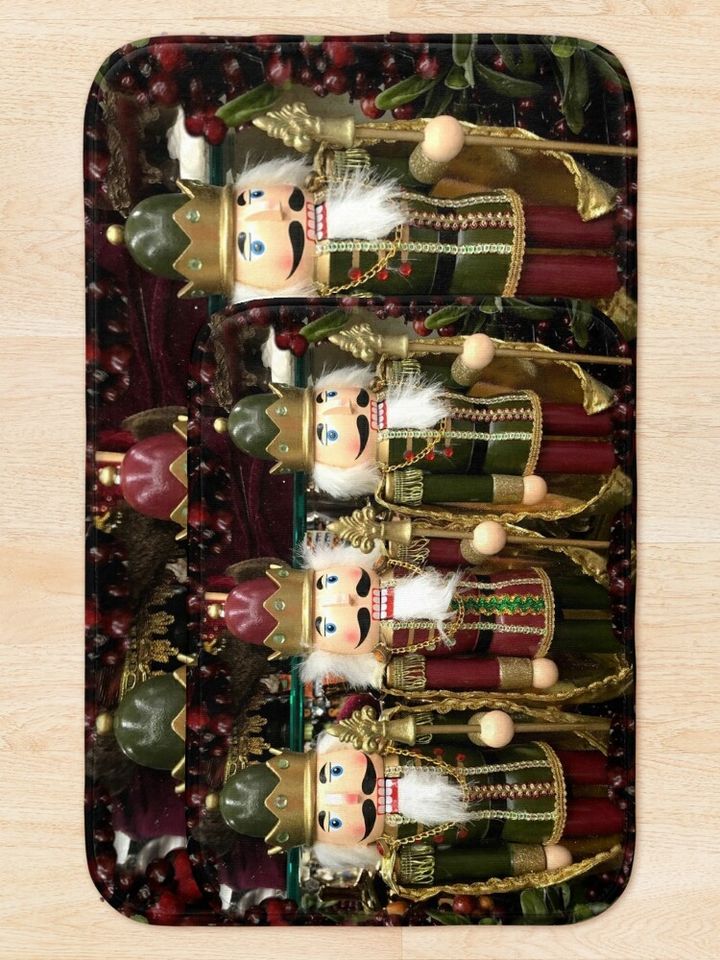 Christmas Nutcracker Trio Bath Mat