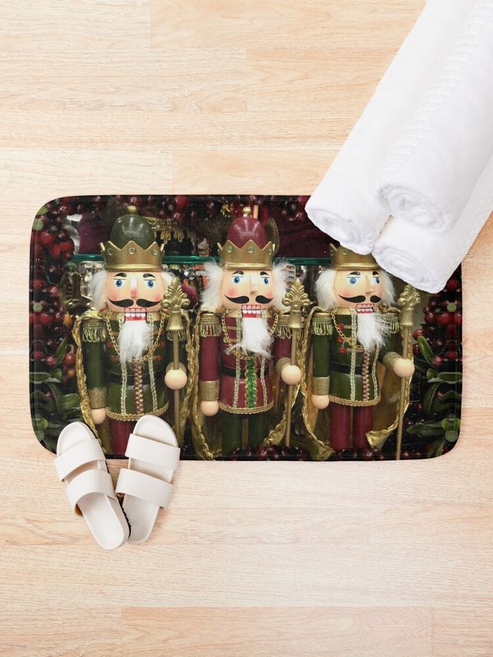 Christmas Nutcracker Trio Bath Mat