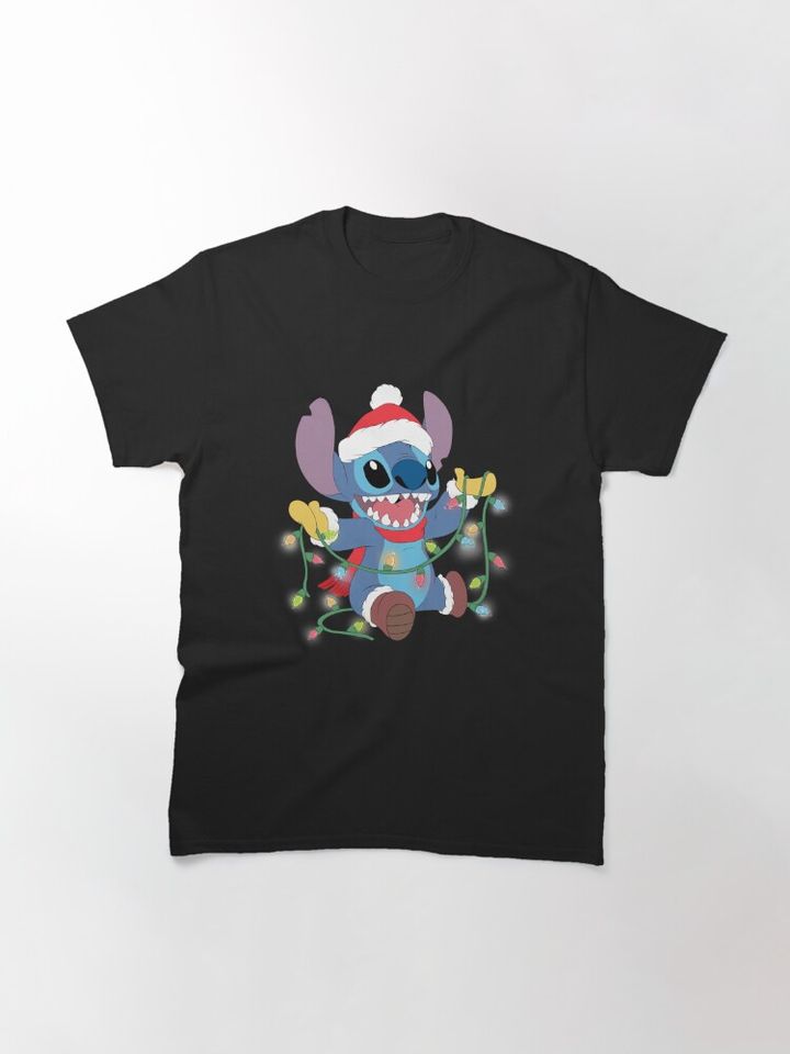 Stitch with Christmas light Classic T-Shirt