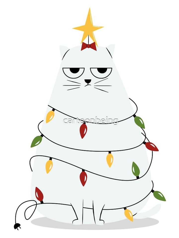 Grumpy Christmas Cat Kids T-Shirt