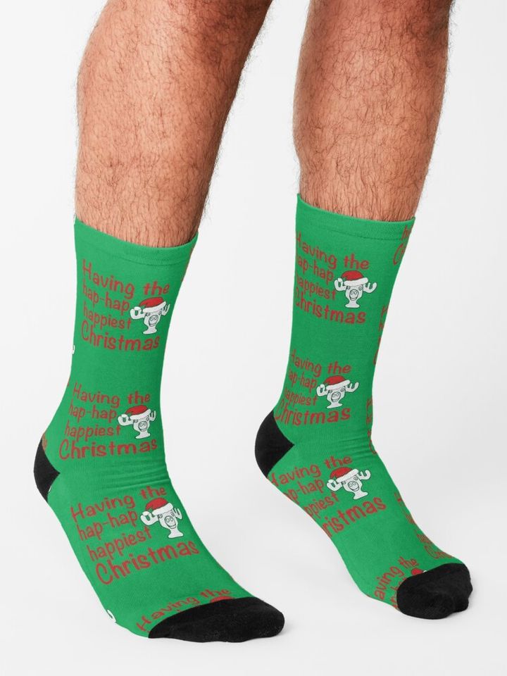 Christmas Vacation Clark Griswold rant, National Lampoon inspired xmas design Socks