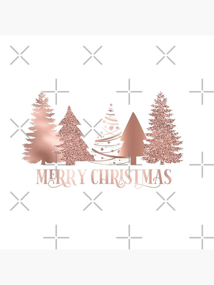 Rose gold Pink Merry Christmas  Pillow