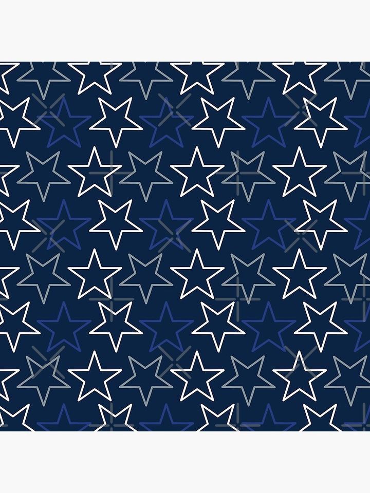 Dallas Cowboys Pattern, Navy Background Pillow, Gift for Fan