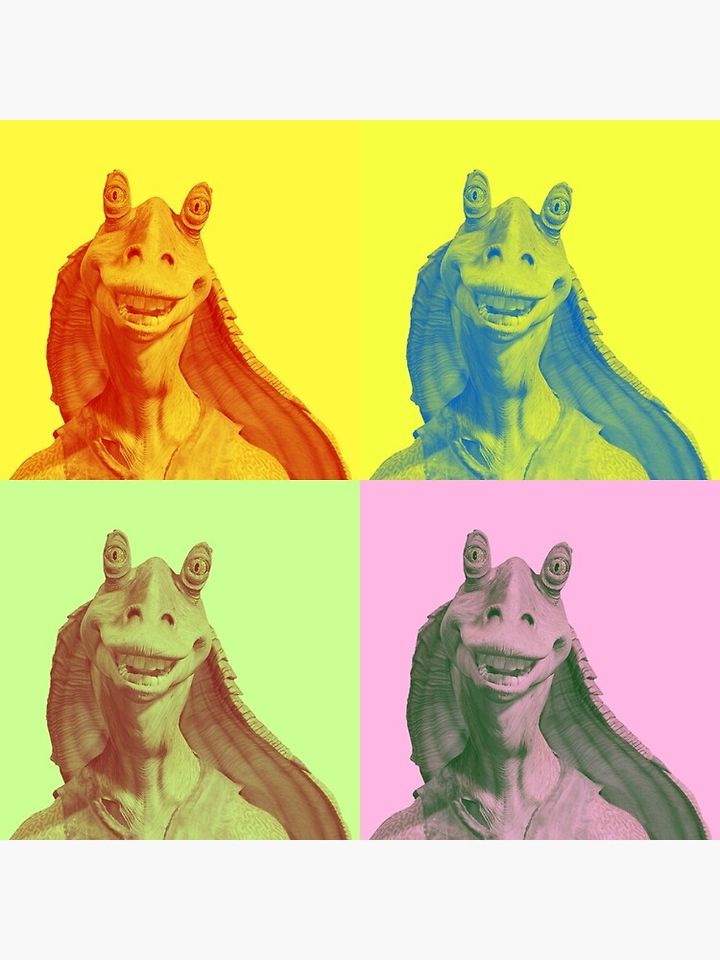 Multi-Colored Jar Jar Binks Premium Matte Vertical Poster