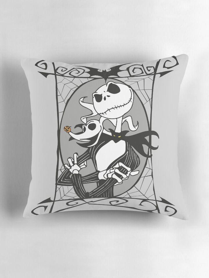 Jack Skellington and Zero - The Nightmare Before Christmas Pillow