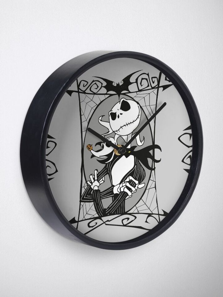 Jack Skellington and Zero - The Nightmare Before Christmas Clock