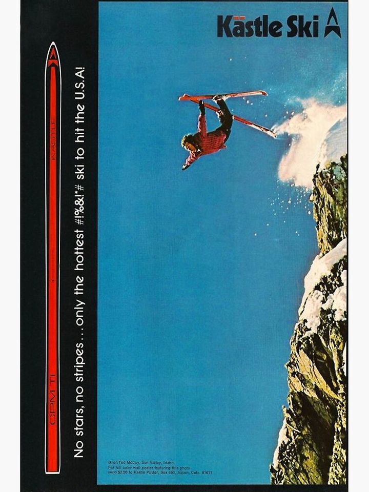 Kastle ski ad Premium Matte Vertical Poster