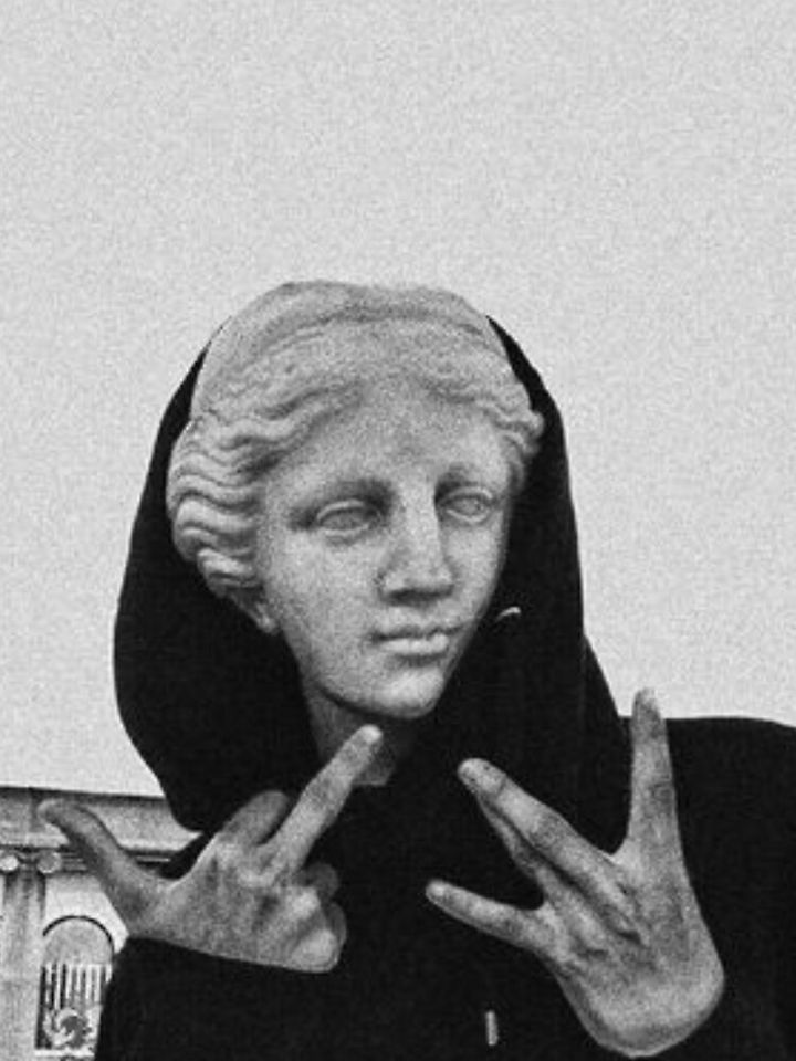 Greek Statue Pullover Sweatshirt