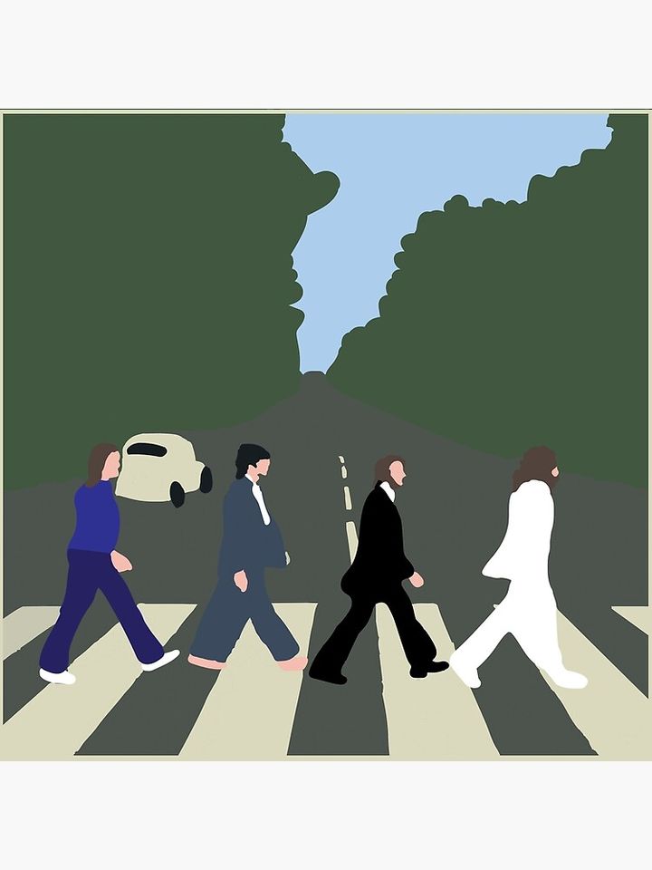 The Beatles - Abbey Road - Minimalistic style Pillow