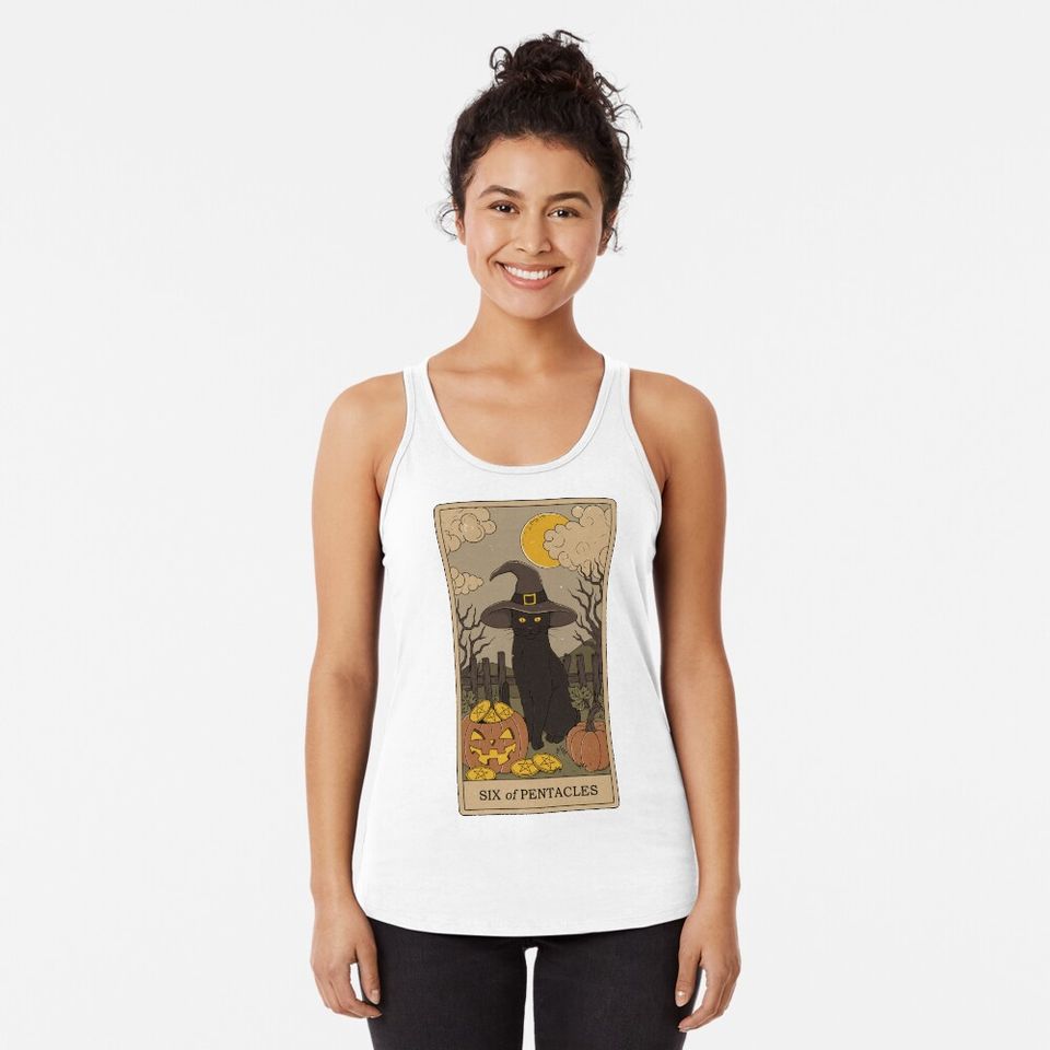 Six of Pentacles Racerback Tank Top