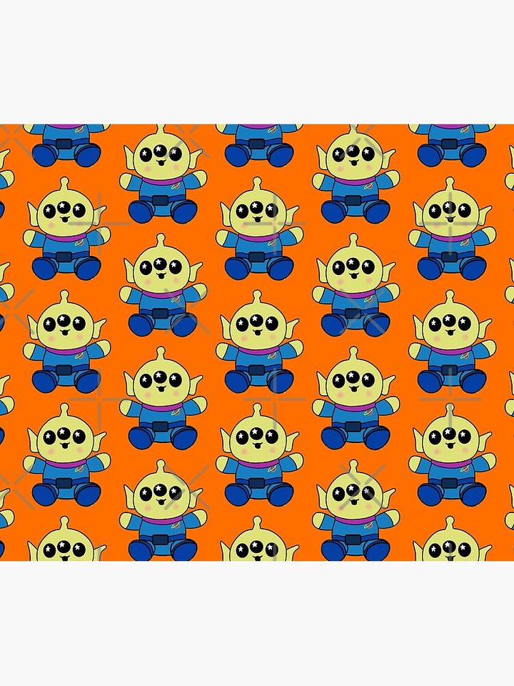 Green Toy Alien Plush Throw Blanket