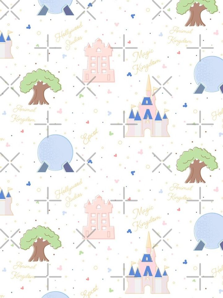 Four Magic Kingdoms Pattern iPhone Case