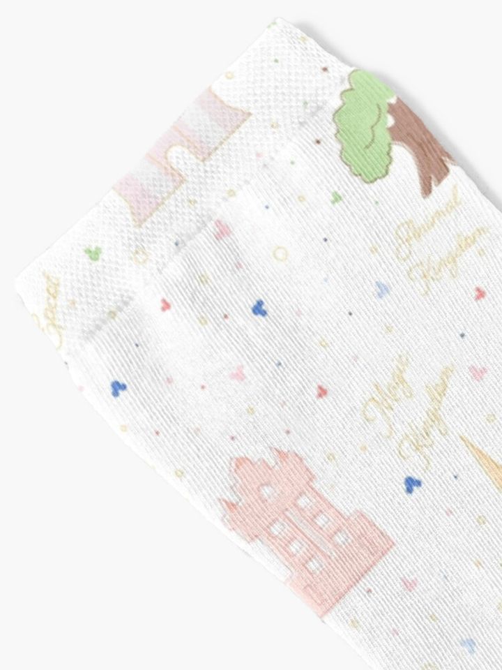 Four Magic Kingdoms Pattern Socks