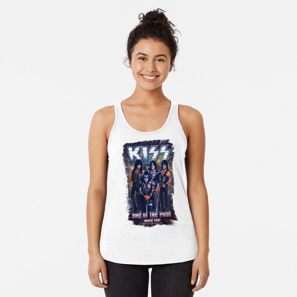KISS Band-End of the Road World Tour Racerback Tank Top