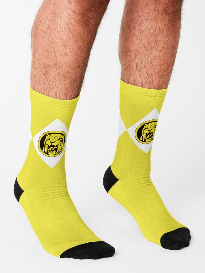 MMPR Yellow Ranger With Coin Socks