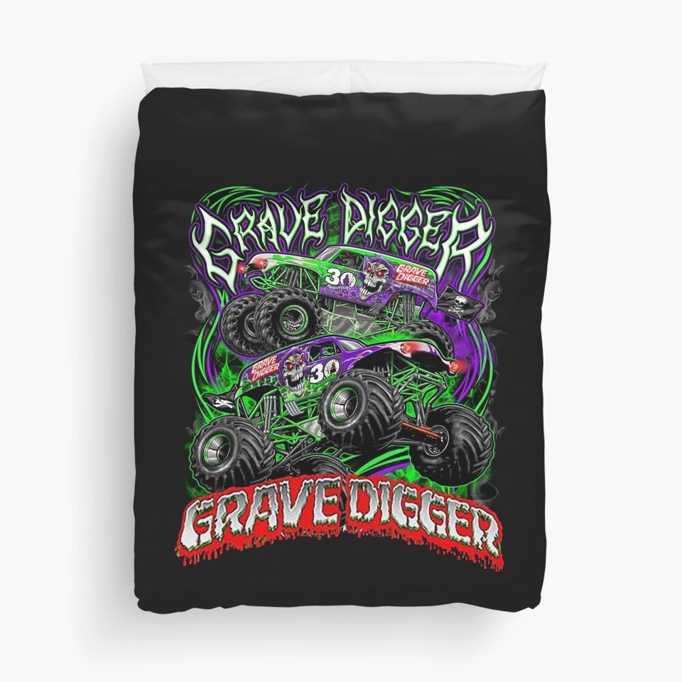 Monster jam grave digger monster truck Art Fans Duvet Cover