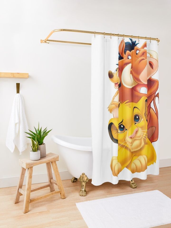 The Lion King Disney Shower Curtain, Disney Bathroom Decor