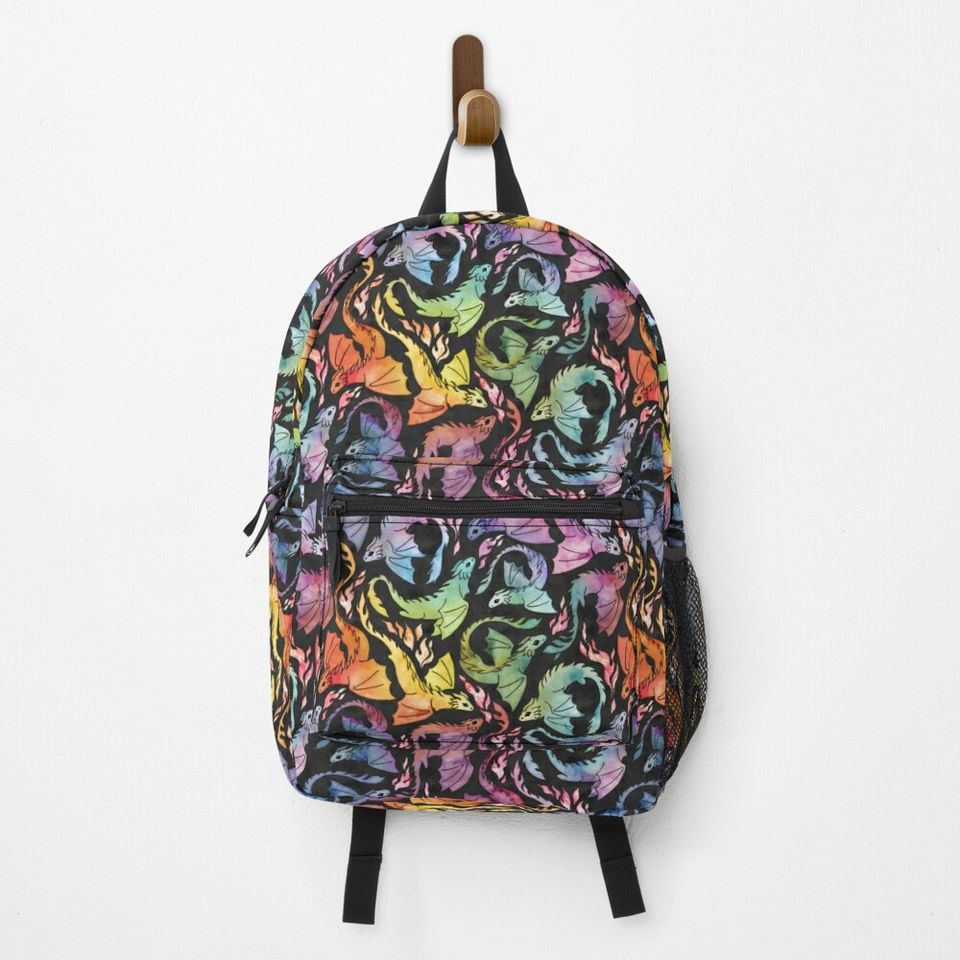 Dragon fire dark rainbow Backpack