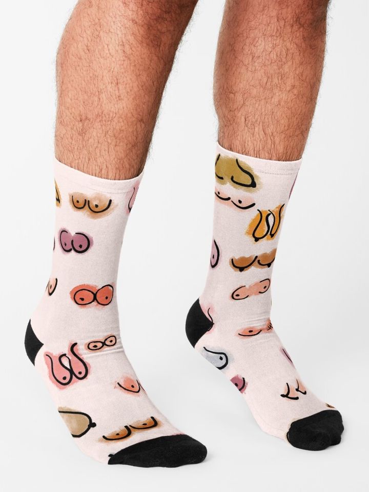 Boobies Watercolor Socks