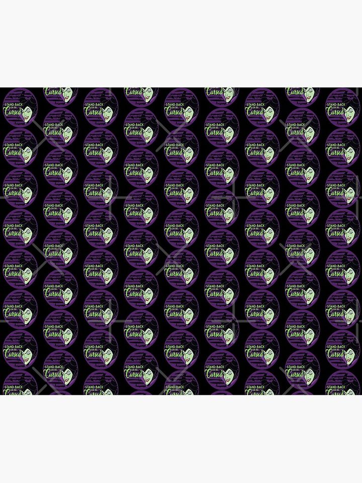 Stand Back Or Be Cursed Design Evil Oval Villains Version Throw Blanket