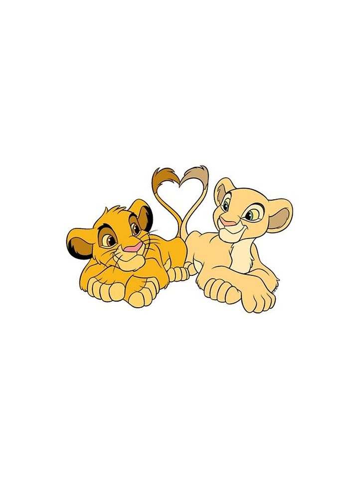 Simba and Nala Clipart iPhone Case