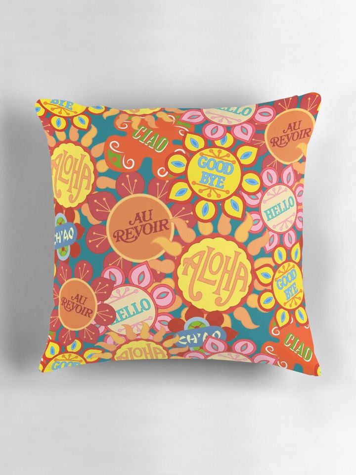 It's a Small World Flowers (original) Pillow