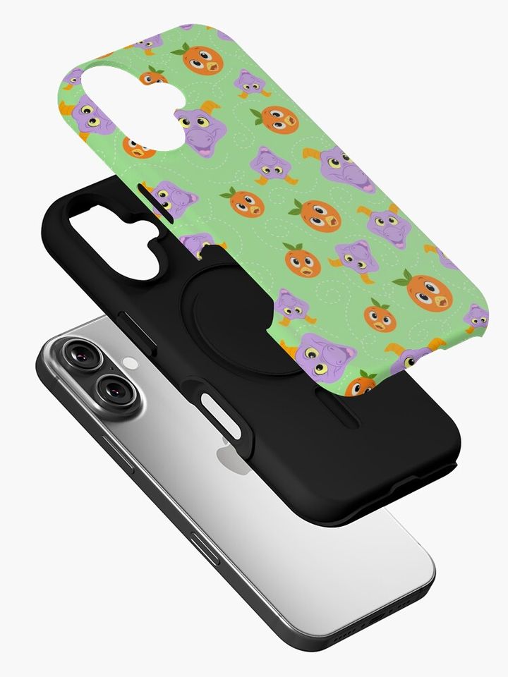 Festival Fresh - Figment and orange bird (green) iPhone Case