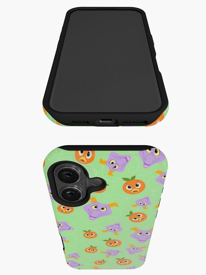 Festival Fresh - Figment and orange bird (green) iPhone Case