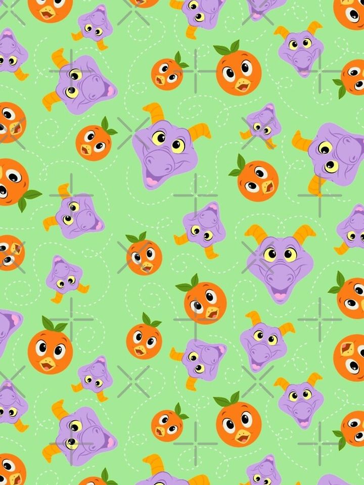 Festival Fresh - Figment and orange bird (green) iPhone Case