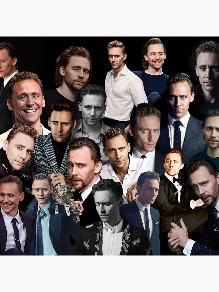 Tom Hiddleston Sexy Collage  Pillow