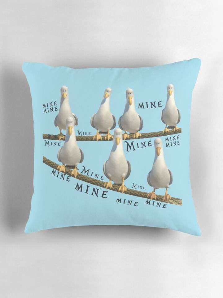 Mine! Seagulls from Finding Nemo Pillow