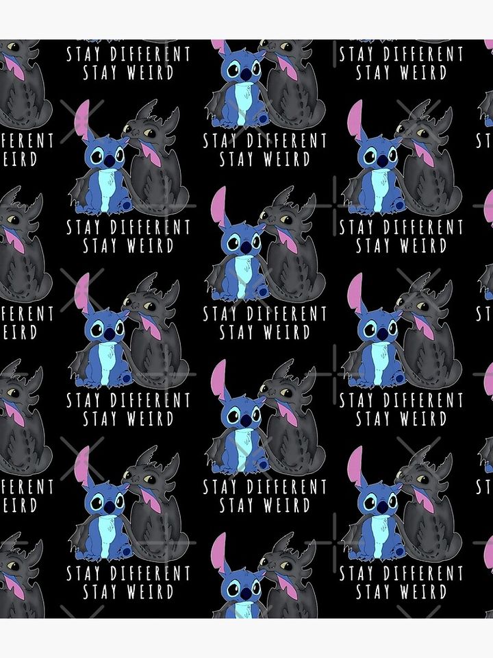 Toothless And Stitch Bite Tails Stay Different Backpack