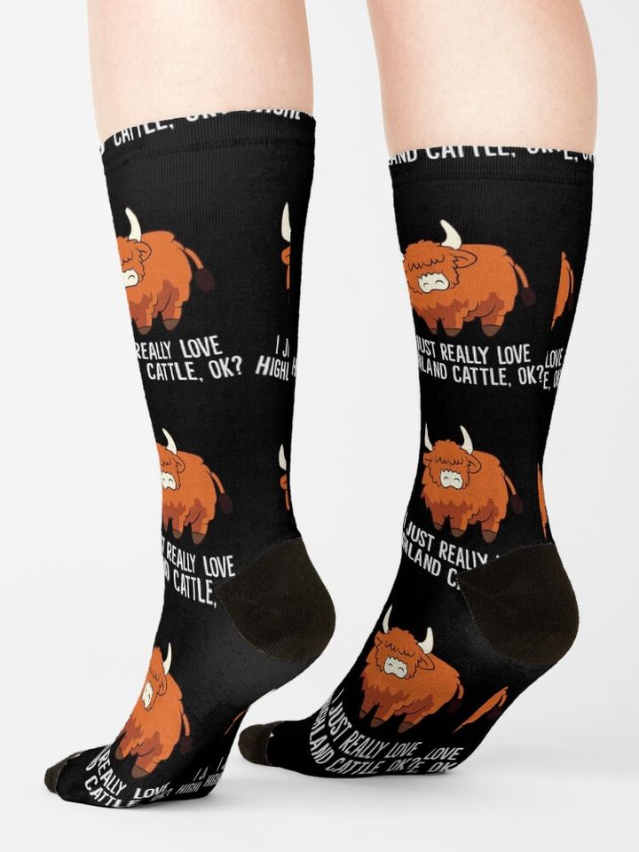 Scottish highland cattle - I just really love Highland cattle, ok? Socks