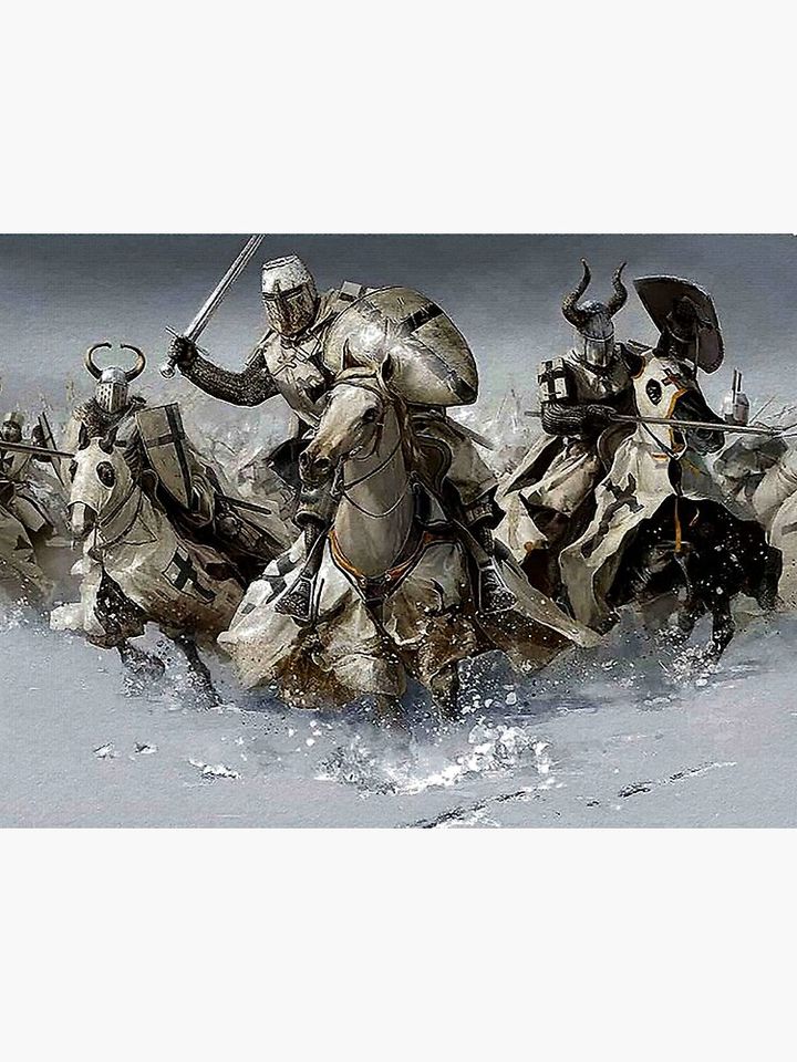 Teutonic Knights crusading in Winter Premium Matte Vertical Poster