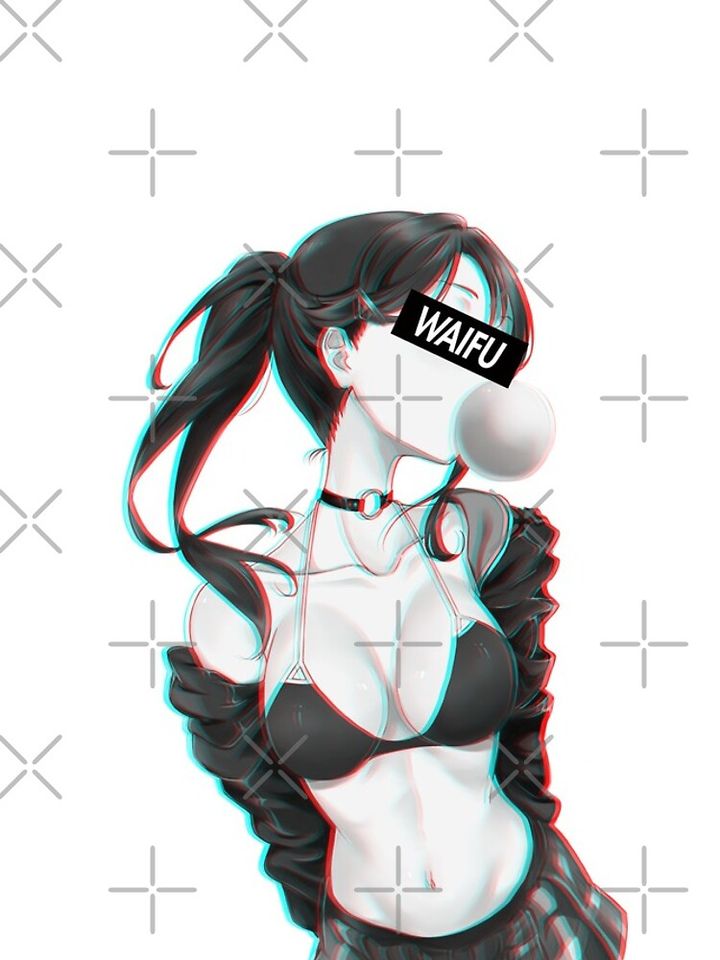 Cute anime girl waifu material iPhone Case