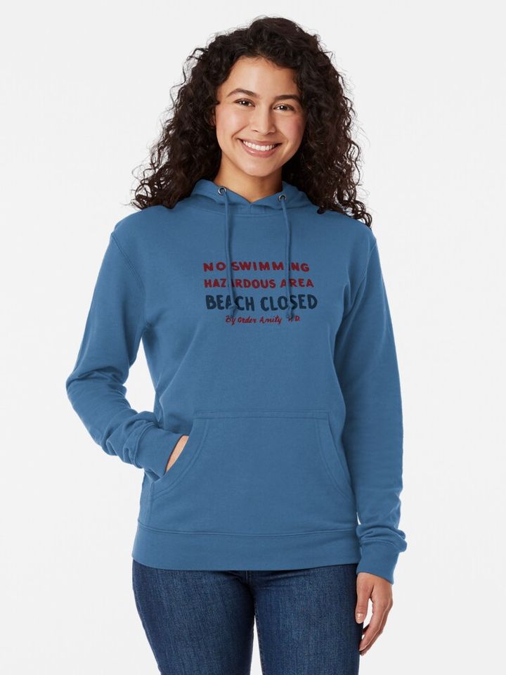 Jaws No Swimming Sign Hoodie