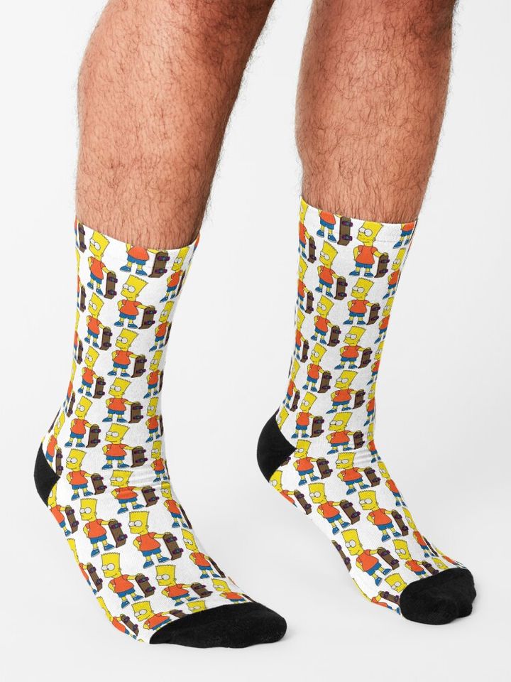 bart simpson Socks, Simpson Funny, Gift for Fan