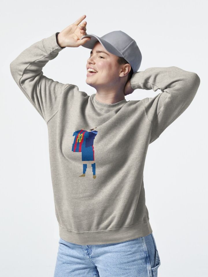 Messi Iconic Celebration Pixel Pullover Sweatshirt