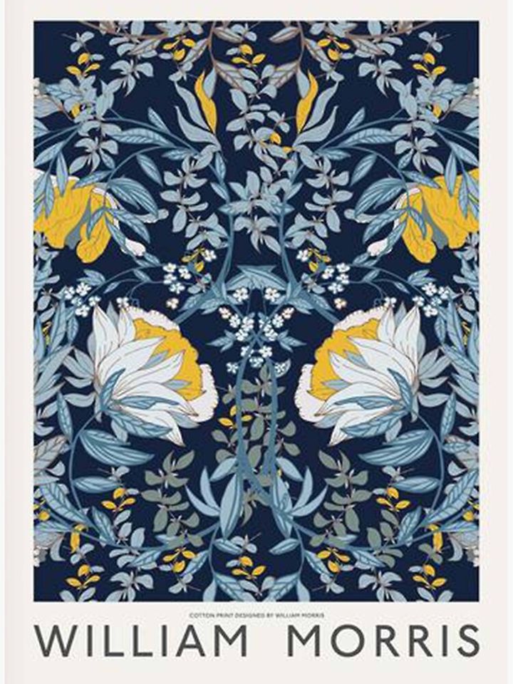 Blue Flower, William Morris Premium Matte Vertical Poster