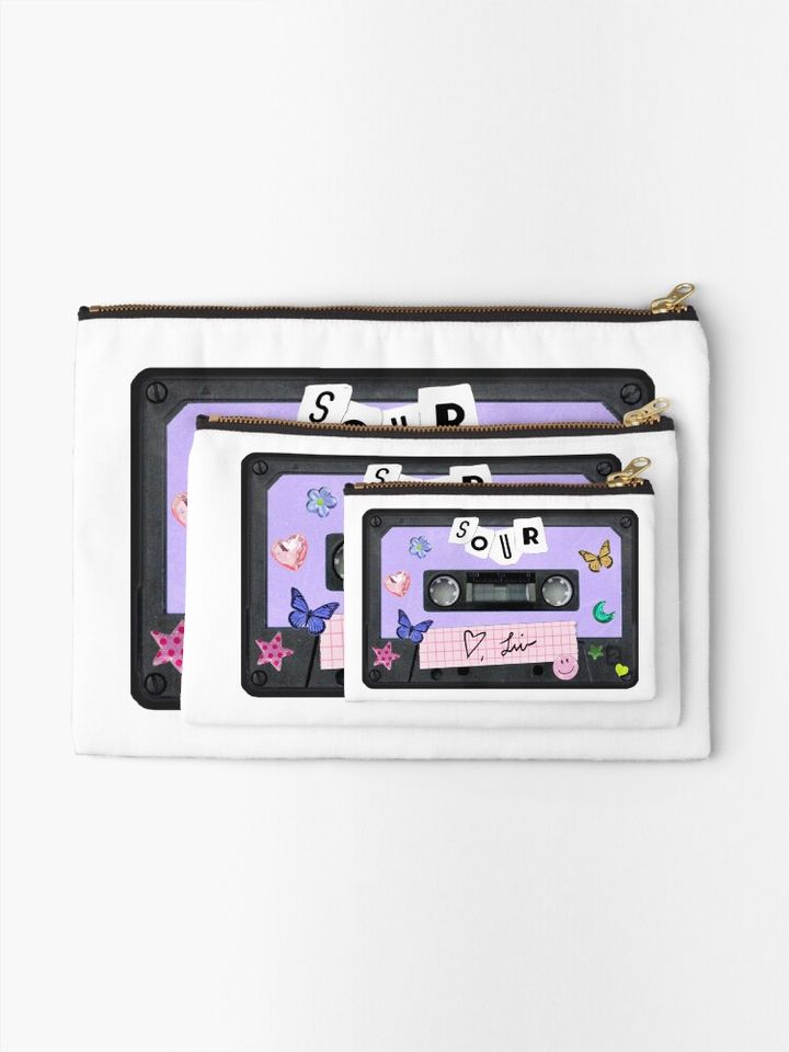 Olivia Rodrigo Sour Cassette Makeup Bags