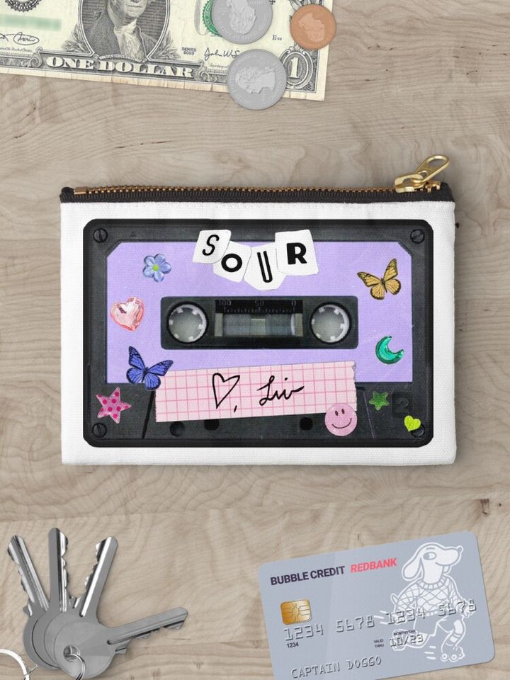 Olivia Rodrigo Sour Cassette Makeup Bags