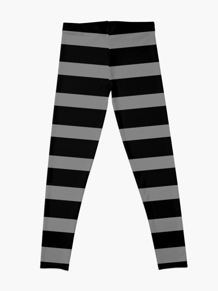 black and grey stripes Leggings