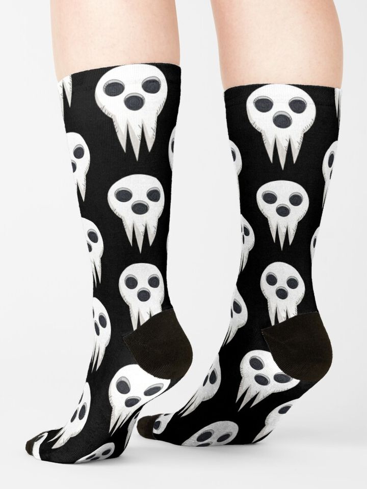 Soul Eater Skull Lord Death Shinigami Face Socks