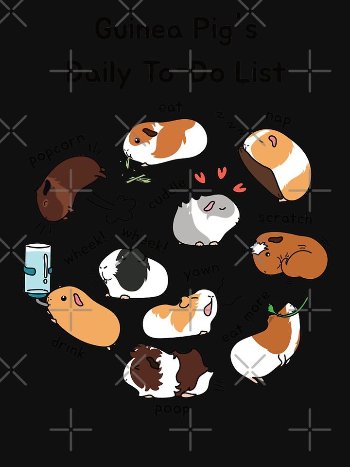 Guinea Pig Daily To-Do List - Brown Background Classic T-Shirt