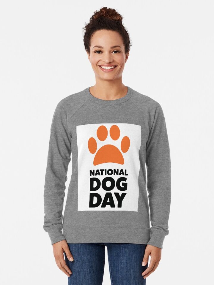 National Dog day Lightweight Sweatshirt