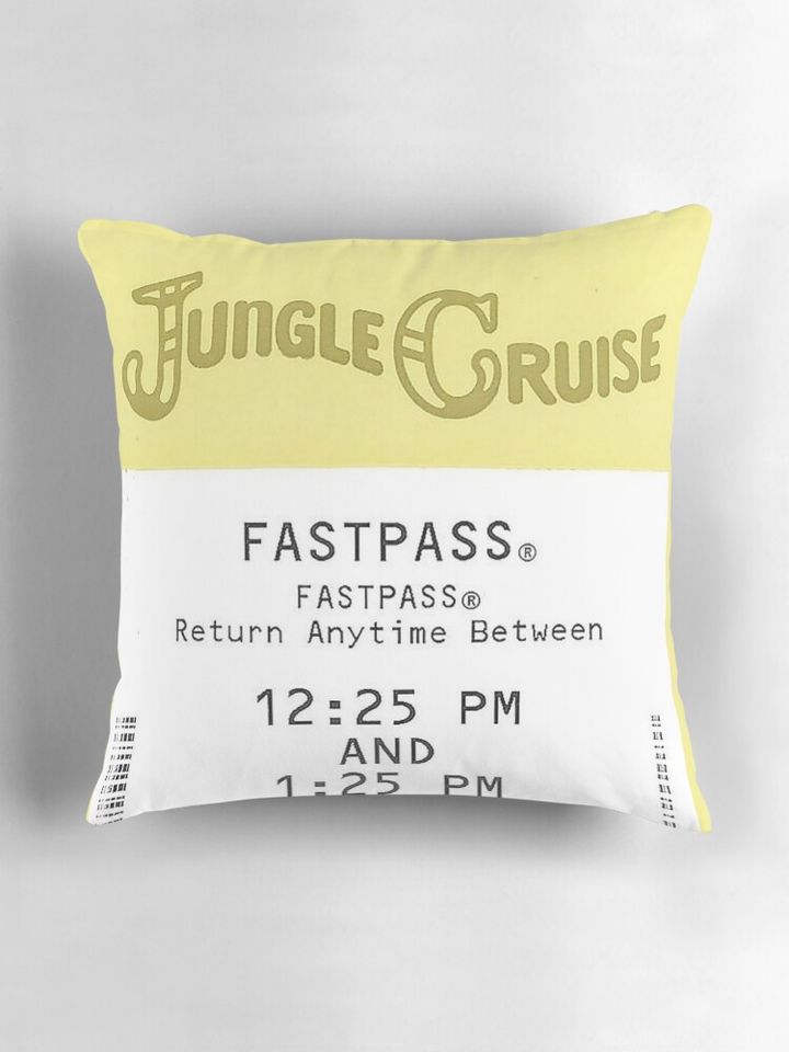 Jungle Cruise Fastpass Pillow